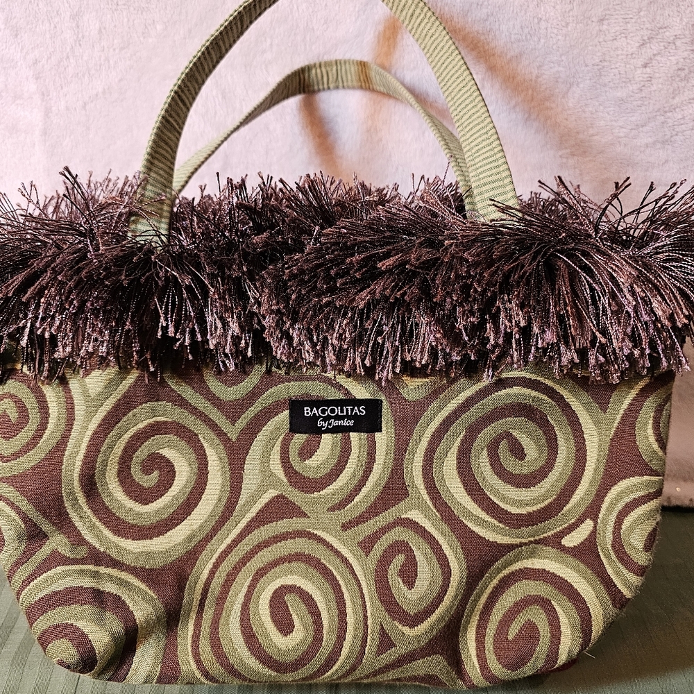 Fur Trimmed Bagolitas Ladies Handbag